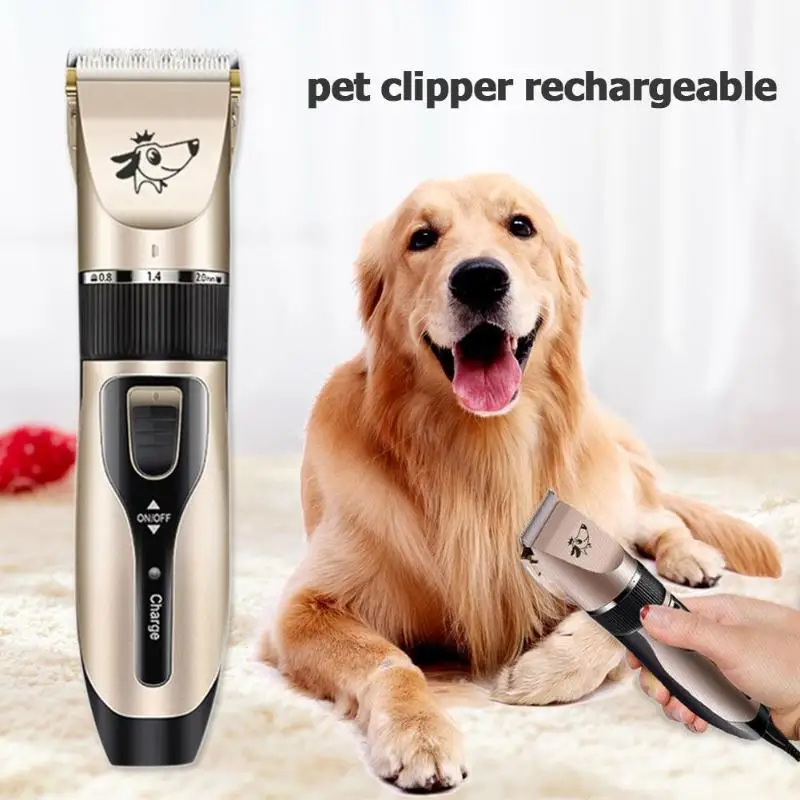 

2019 Pet Electric Clipper Rechargeable Low-noise USB Pet Dog Hair Trimmer Shaving Electric Cat Dog Hair Trimmer Grooming Cutter