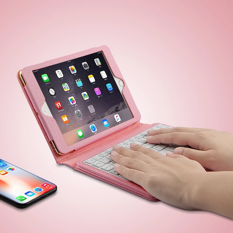 Чехол для iPad Mini 2 3 4 Беспроводная Bluetooth клавиатура чехол Mini4 mini mini2/3 7 9 дюйма