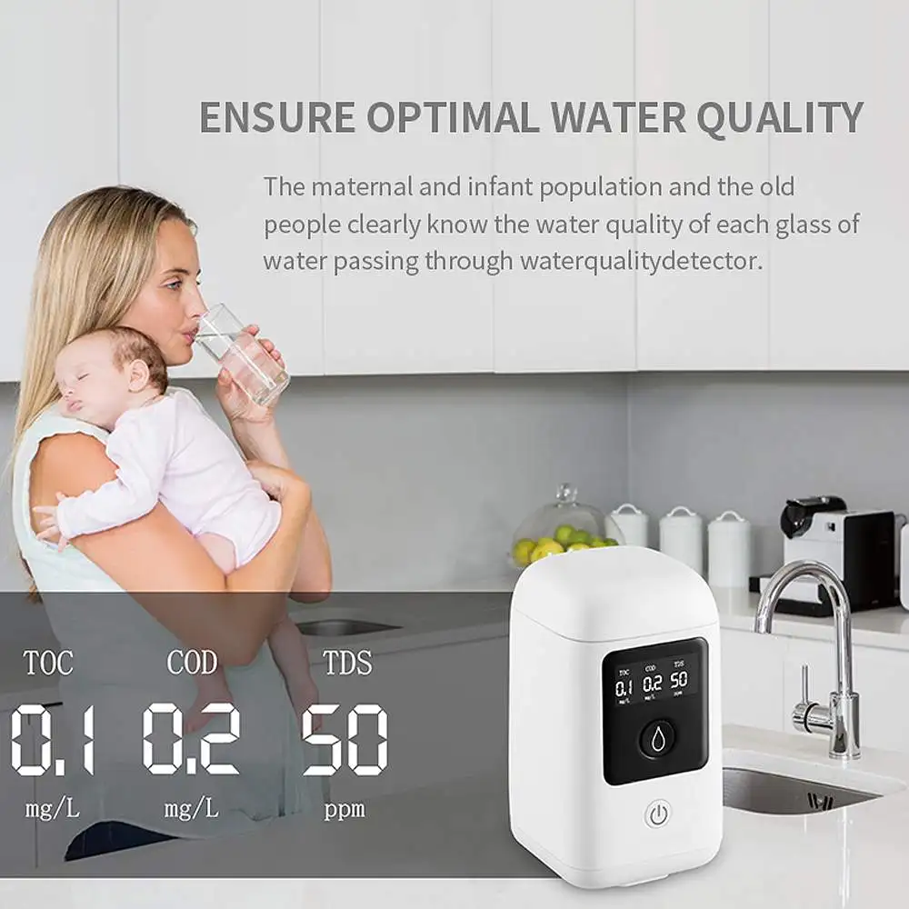 

2019 New 3-in-1 TDS TOC COD Water Quality Detector Electric Meter Tester USB Charging DC5V 1A With Calibration Function