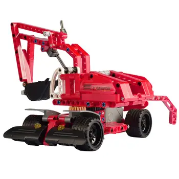 

2-in-1 DIY Miniature Excavator Vehicle Model Intellectual Development Educational Toys Birthday Gift for Children Kids Toddler