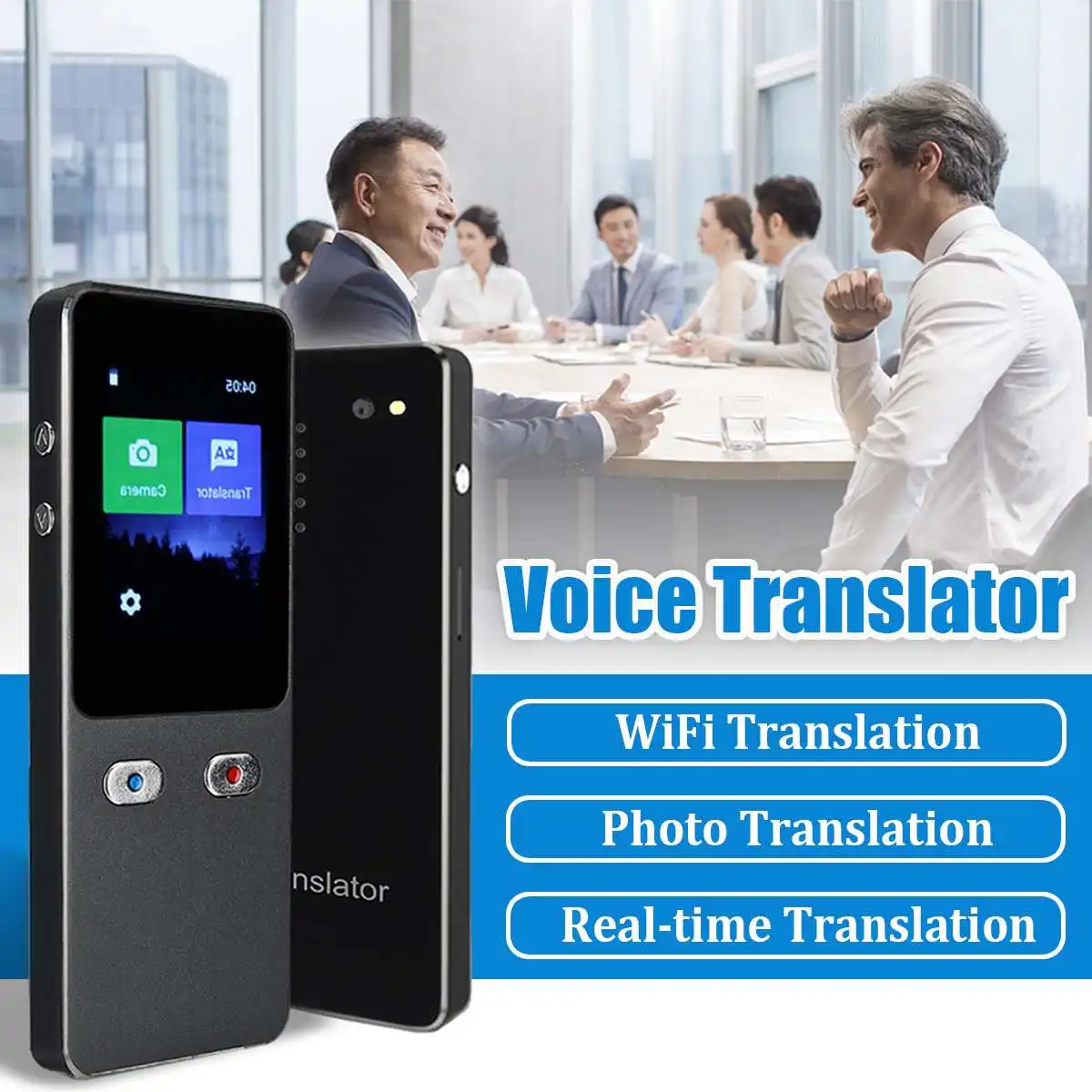 

Portable Smart Voice Translator 44 Languages WiFi Text Photo Translator 2 Way Instant Translator for Meet Learn English Language