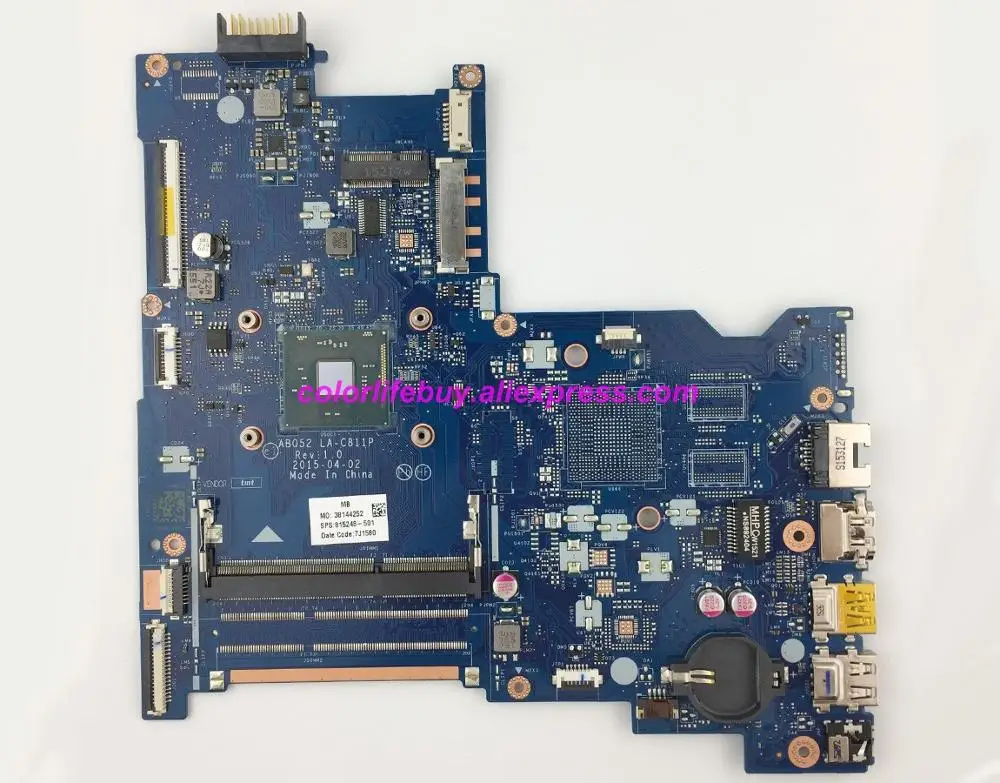 

Genuine 815248-501 815248-601 815248-001 ABQ52 LA-C811P w CelN3050 Motherboard for HP 15 15-AC 15T-AC 15-AU Series NoteBook PC