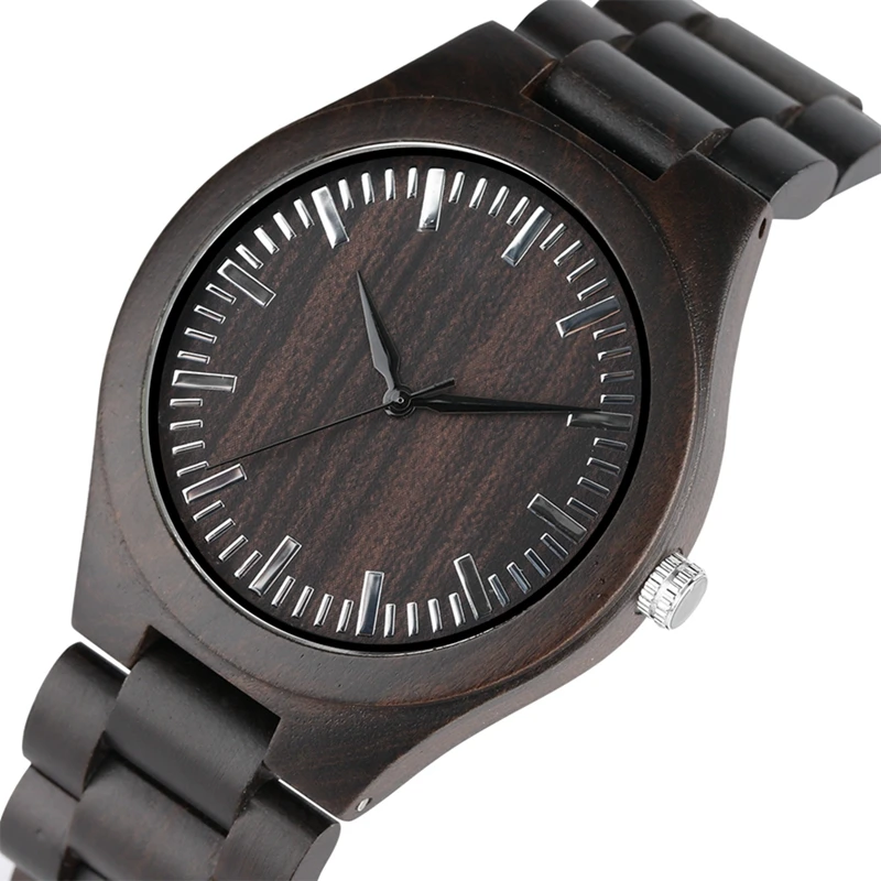 

Retro Wood Watches for Men Clock Male Casual Light Ebony Wood Man Full Natural Band Quartz Men's Wrist Watches Relogio Masculino