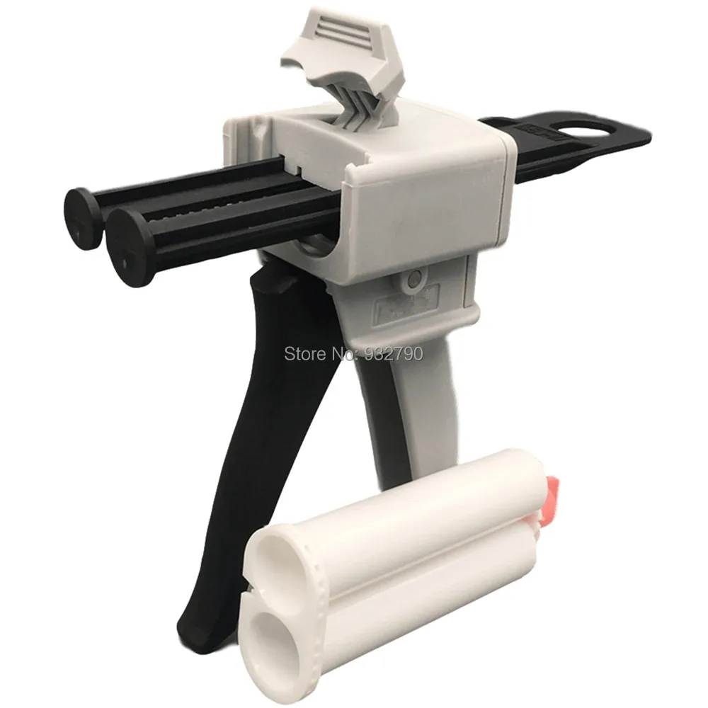 

1:1 1:2 50ml Cartridge Dispensing 2-Part Mixing Gun Dispensing Gun AB Glue Epoxy Resin Acrylic Adhesive Dispenser Applicator