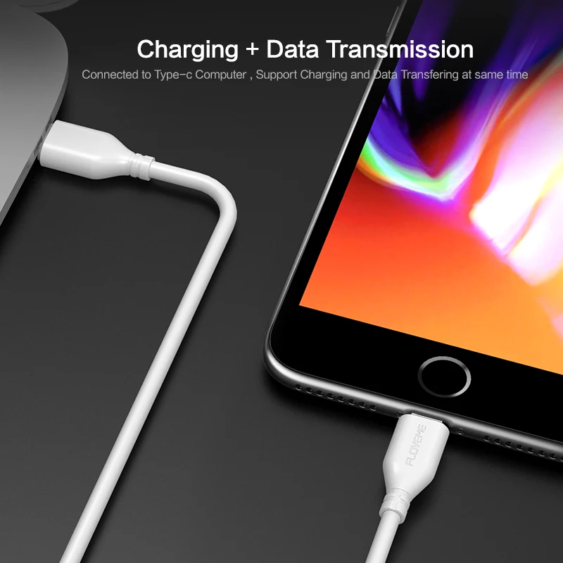 FLOVEME 18W PD USB Kabel Typ C zu Beleuchtung Für iPhone X XS Max XR 8 Plus Schnelle Lade ladegerät
