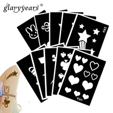 10 шт./компл. для нанесения хны и тату трафарет с рисунком в виде надписи "любовь" Рисование пастой леди боди-арт тату трафарет пикантный товар Водонепроницаемый HN23