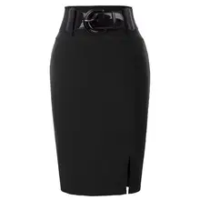 Женская облегающая юбка-карандаш в стиле ретро с высокой талией