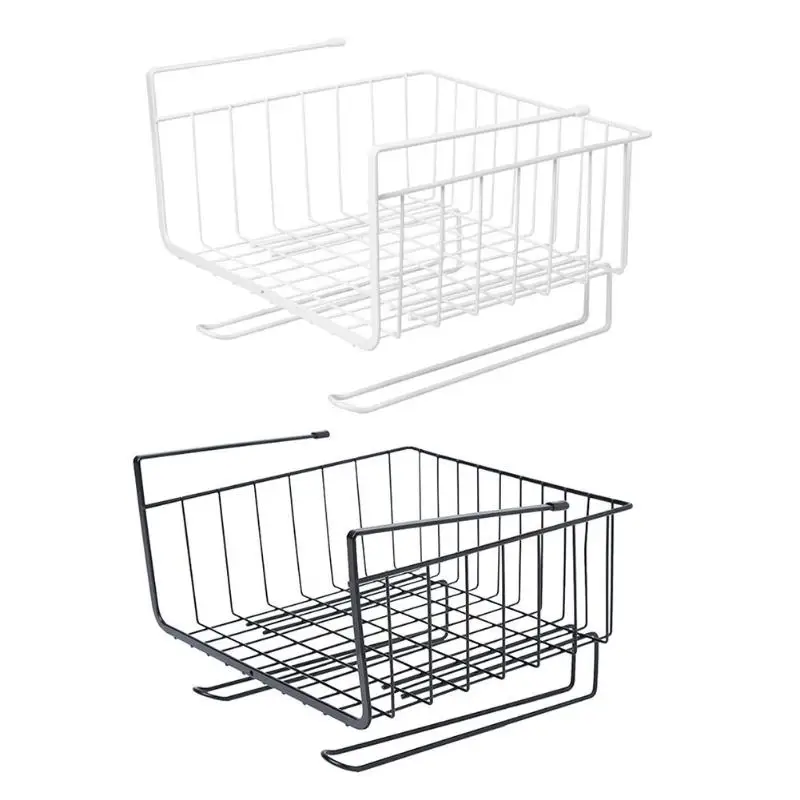 

Hanging Closet Shelf Basket Cabinet Storage Rack Holder Kitchen Organizer