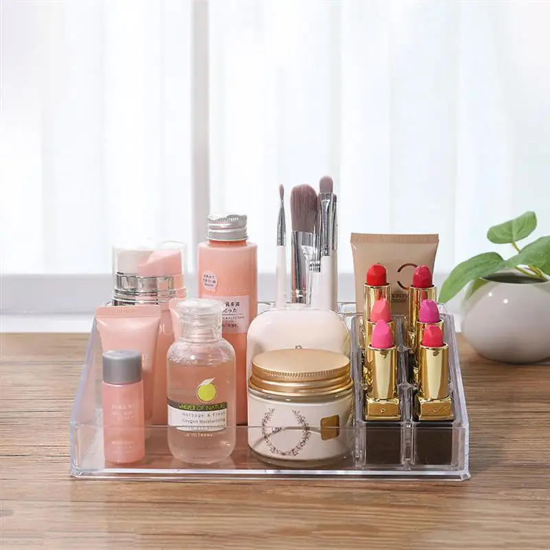 

1 pc Makeup Storage Box Desktop Lipsticks Display Stand Transparent Cosmetic Organizer Holder Cosmetic Display Stand Organizer