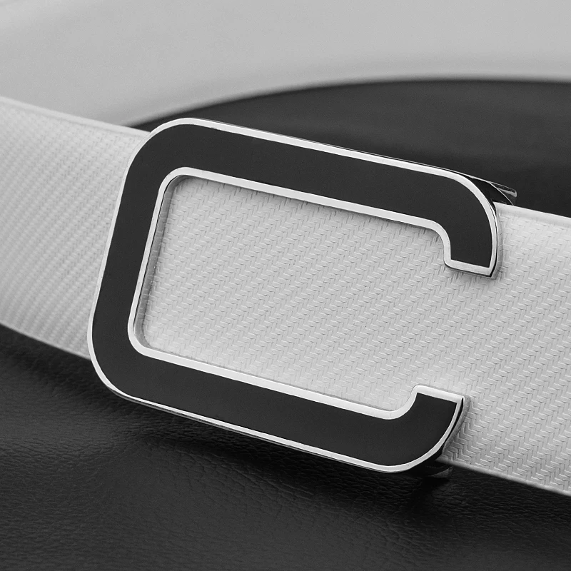 

C letter belts mens brand luxury genuine leather ceinture homme high quality designer CowskinWaist Strap fashion white Waistband