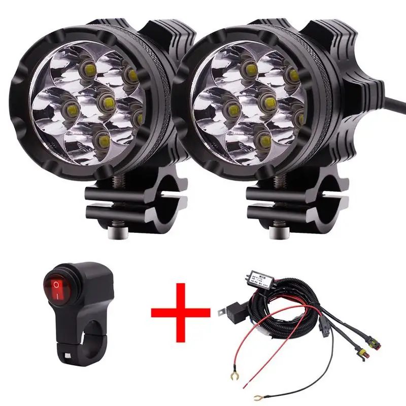 

Motorcycle External LED Head Light 12v Super Bright Waterproof 6 Lamp Beads Led Headlights For Electric Tricycles ATV