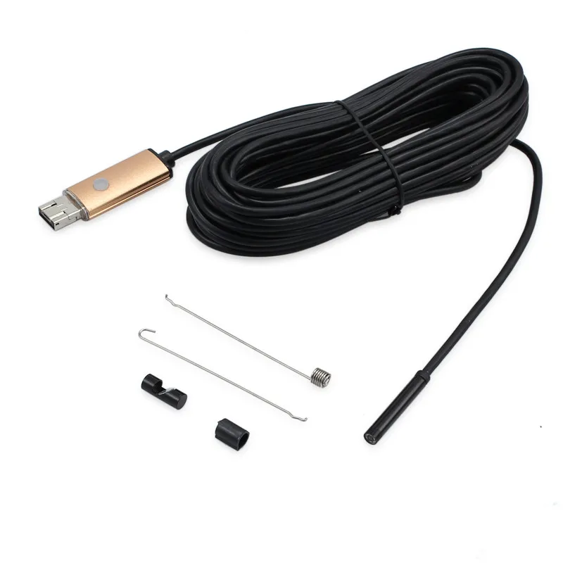 Водонепроницаемый USB эндоскоп с объективом 5 мм 2 м 10 м|Лупы| |