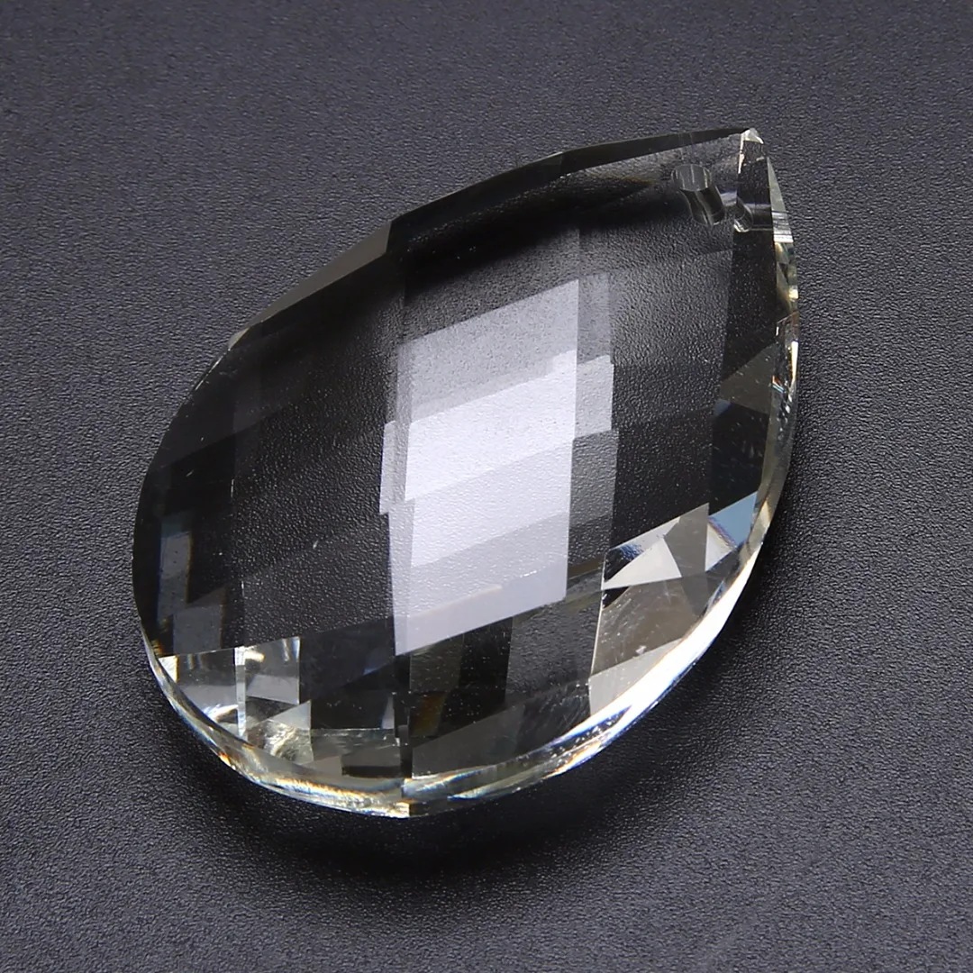 1pc New Clear Glass Crystals Lamp Prisms Parts Hanging Drops Pendants 63mm DIY Decor Accessories