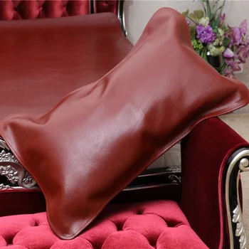 

Spring Summer Men Outdoors Camping Car Travel Cushion Sleeping Mat Case Soft Cowhide Pillow Bed Genuine Leather Female Package