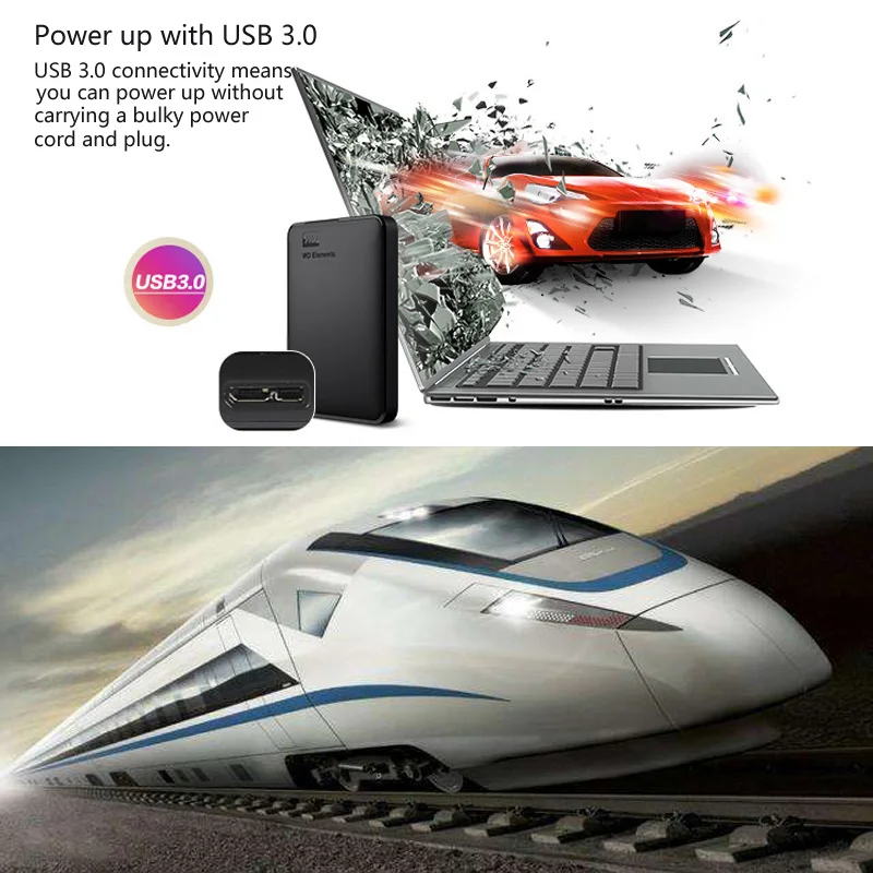 WD элементы 500 Гб портативный внешний жесткий диск USB 3 0 HD HDD емкостью SATA устройство