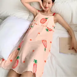 2019 горячая Распродажа Модные женские милый цветочный принт свободные пижамы Лето Спагетти ремень искусственный Двухсекционный миди
