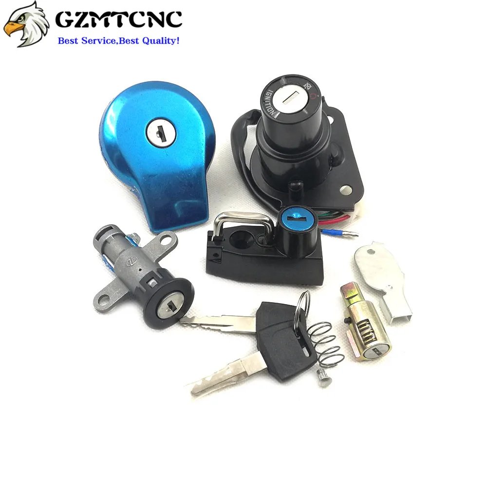 Ignition Switch start Lock Fuel Gas Tank Cap helmet seat Locks w/ Keys