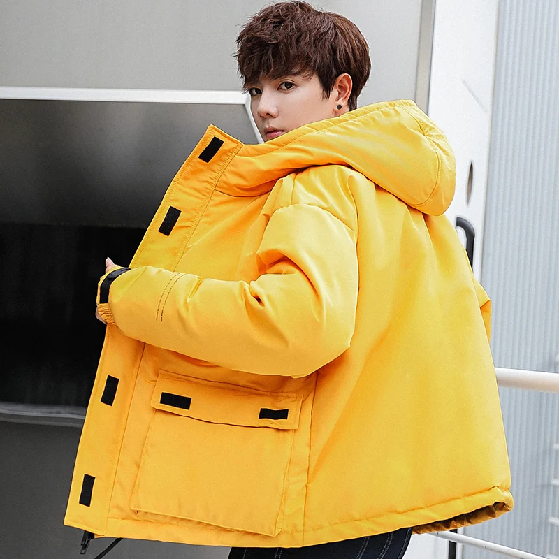À Manteau Coton roses Hommes Coupe vent Homme 2018 Jaket Hiver Rembourré Yellow black Nouveau Vestes Capuchon Vêtements Parka EW2IY9DH