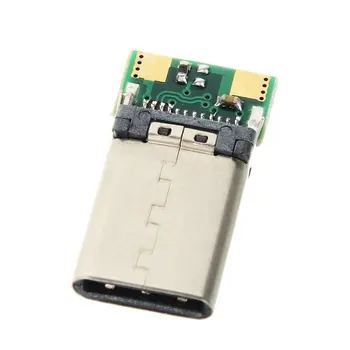 

10pcs/lot CY CY DIY 24pin USB 3.1 Type C USB-C Male Plug Connector SMT type with PC Board