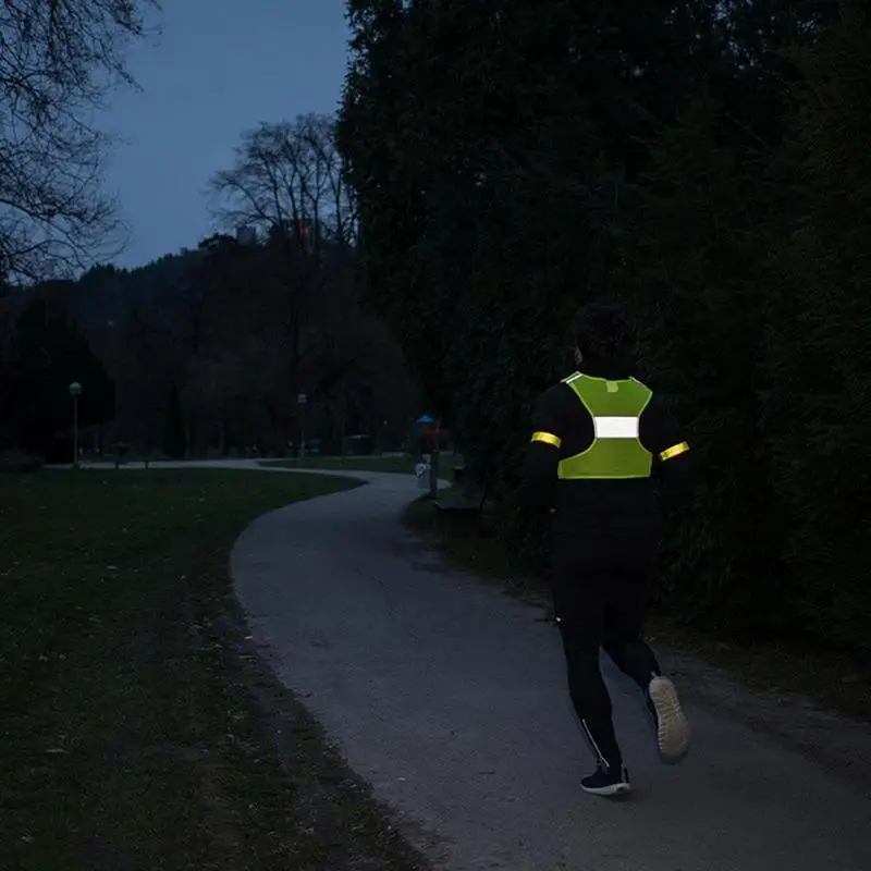 Желтый светоотражающий жилет Hi Vis спортивный уличная одежда для ночных поездок