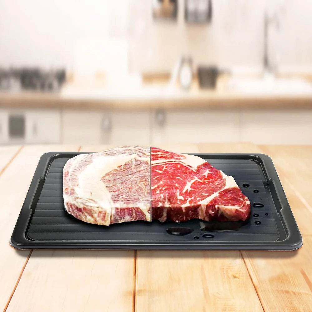 Household Metal Thawing Plate Defrosting Tray Safe Kitchen Tools For Defrosting Frozen Food Within Minutes Portable Tools Household Metal Thawing Plate Defrosting Tray Safe Kitchen Tools For Defrosting Frozen Food Within Minutes Portable Tools