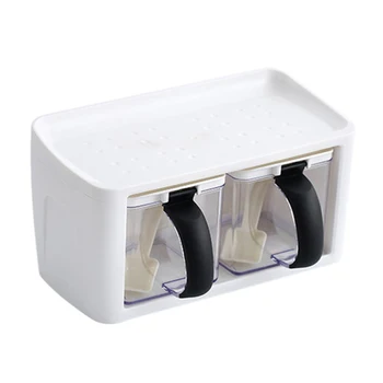 

Storage Seasoning Boxes Spice Jar Bottle With Handle And Spoon Kitchen Storage Container Herb Spice Tools B