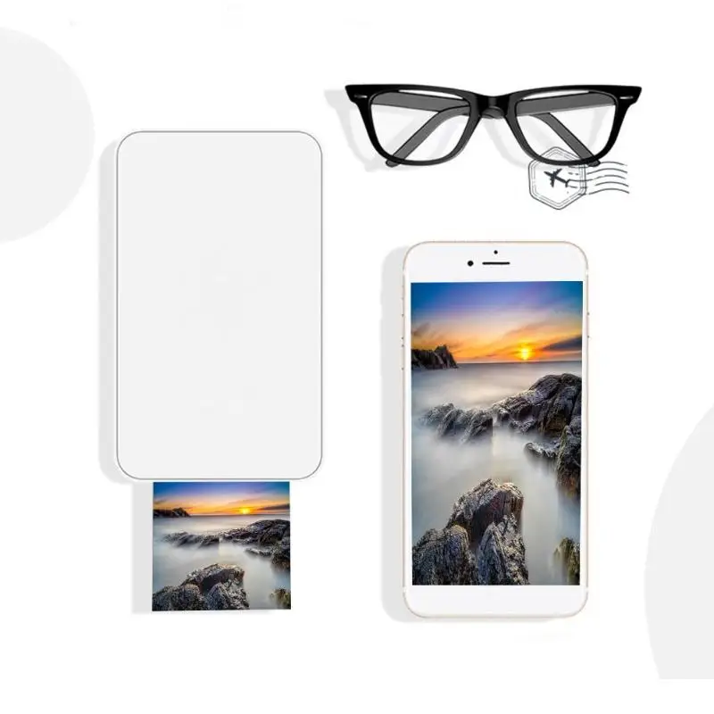

Portable photo printer Pocket Bluetooth NFC connection 300dpi Thermal Colorful Picture Mini Photo Printer for Android IOS