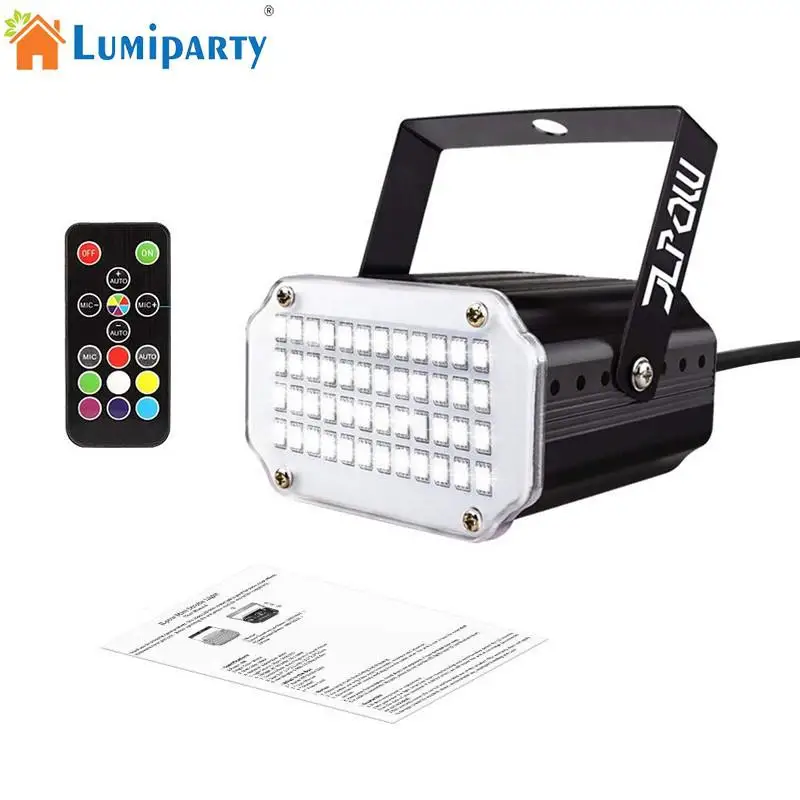 lumiparty dj disco strobe light with remote sound remote activated strobe light