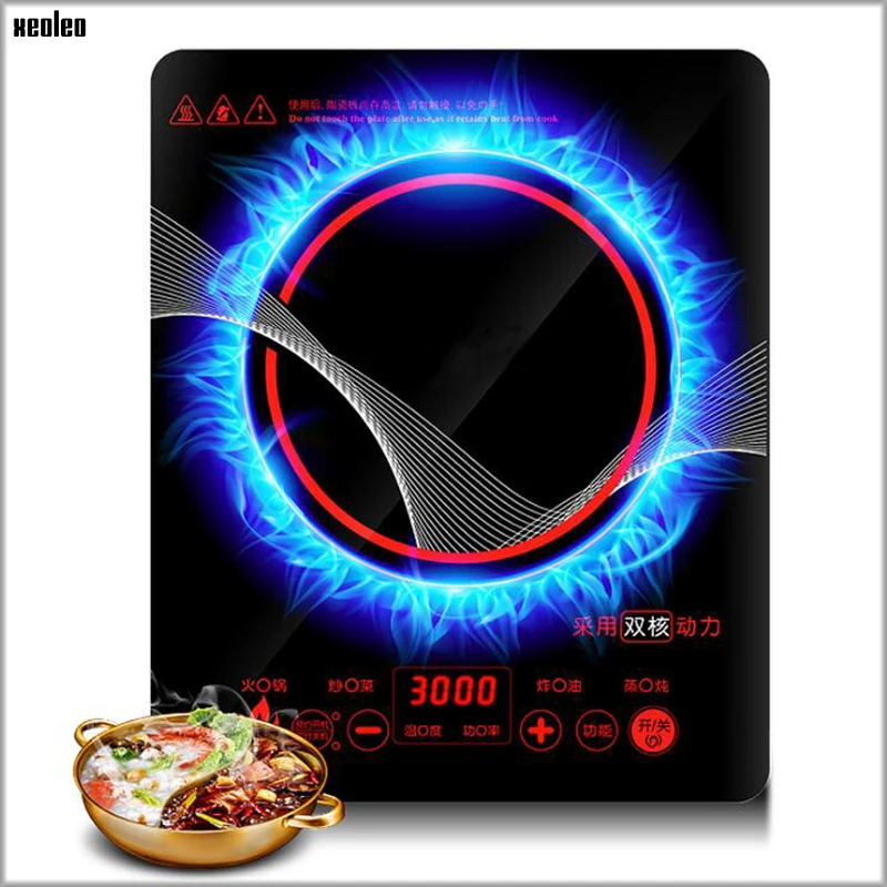XEOLEO Induction Touchpad Heating Kitchen Cooker with Timing/ Reservation Household Electromagnetic Furnace Home Appliance 3000W
