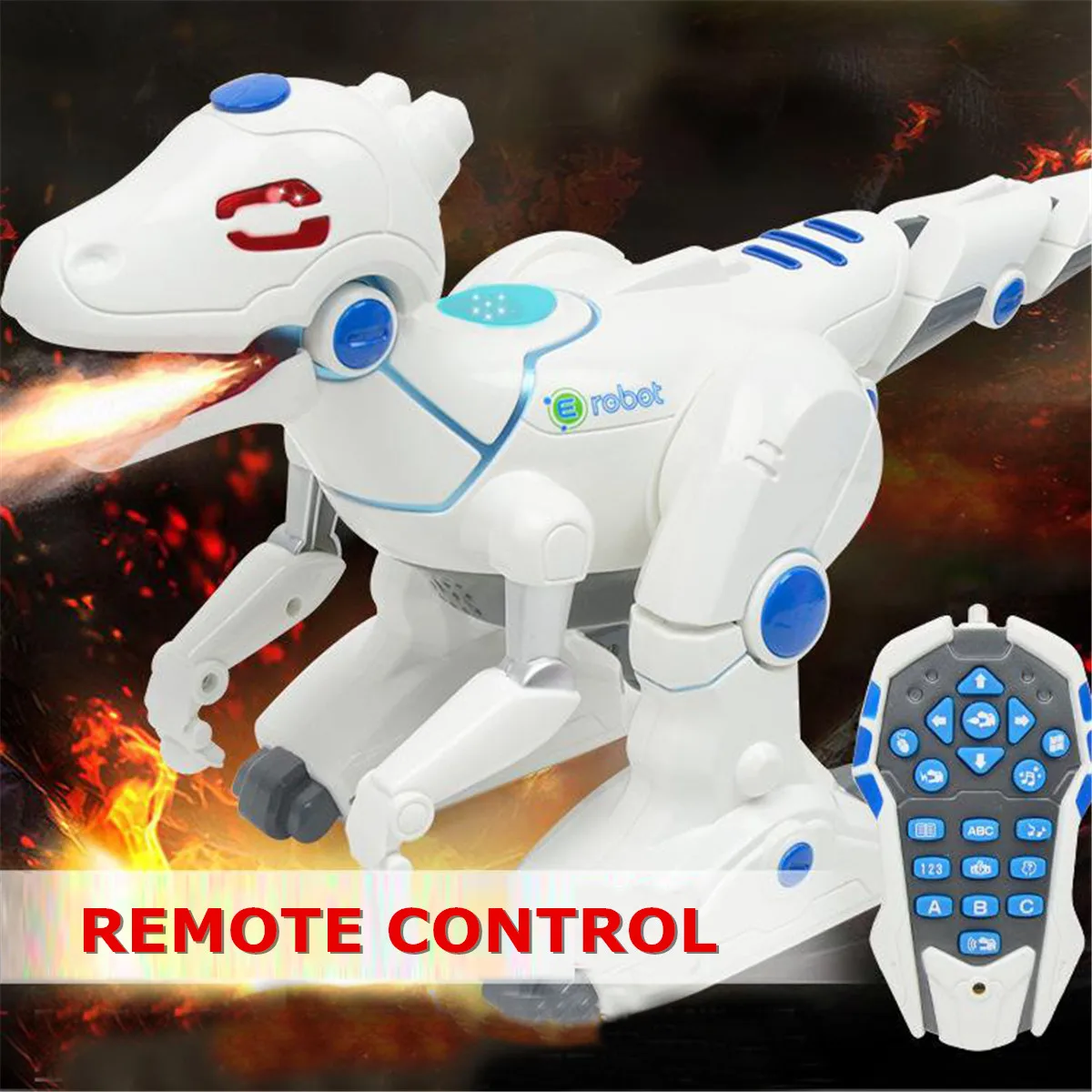 

Remote Control Smart Dinosaur Robot Electronic Walking Singing Dancing Sound Light Toys Educational Toys Kids Gift Rechargeable