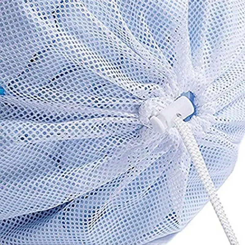 4 قطعة 60 سنتيمتر x 90 سنتيمتر كبيرة كيس غسيل شبكي الثقيلة تخزين شنقا مع الرباط