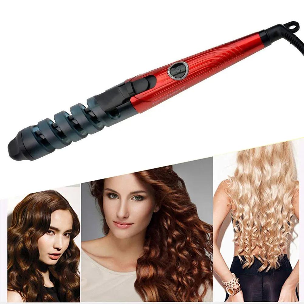 

Salon Long Short Iron Curling Wand Styling Tools Spiral Hair Curler Tong Ceramic Waver Professional Roller