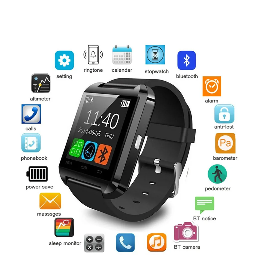 

Samload Smart Watch Clock Sync Notifier Support Bluetooth Connectivity For Android Phone Smartwatch PK GT08 DZ09 GV18 U8