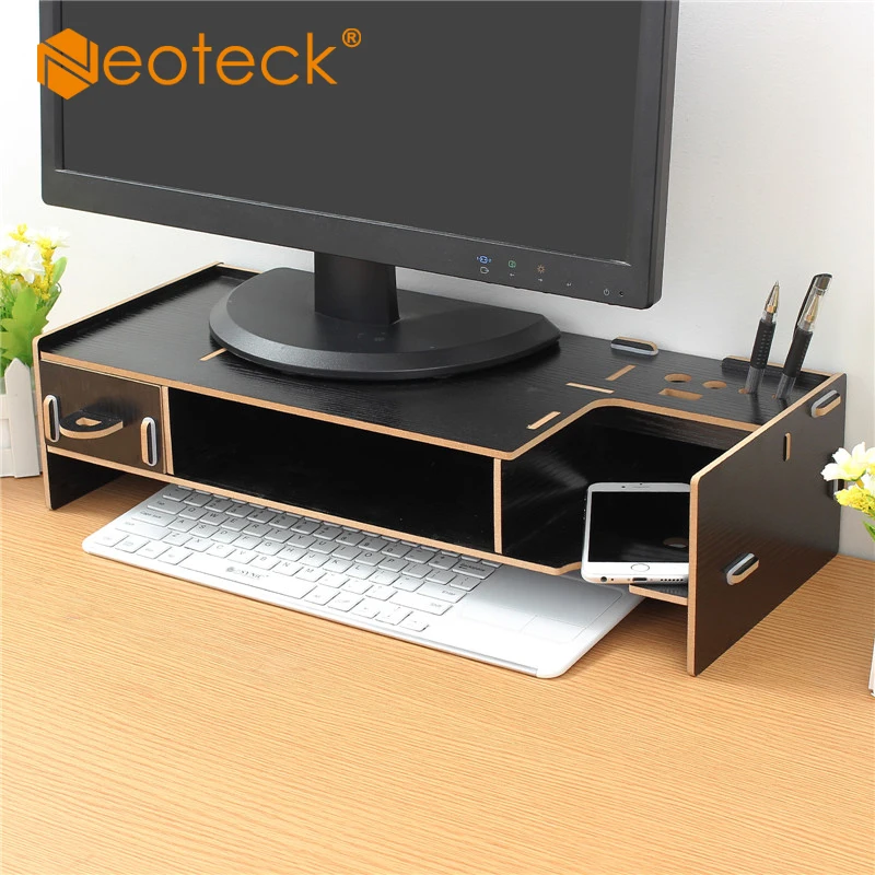 Подставка для монитора Neoteck деревянная офисный органайзер ноутбука с