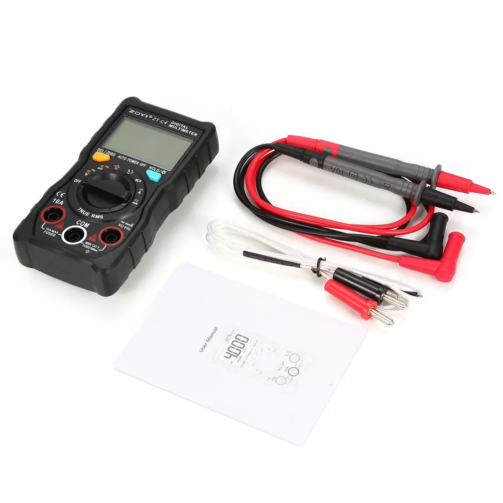 ZOYI ZT C4 NCV цифровой ЖК мультиметр AC/DC Вольтметр Амперметр Авто Диапазон диодное
