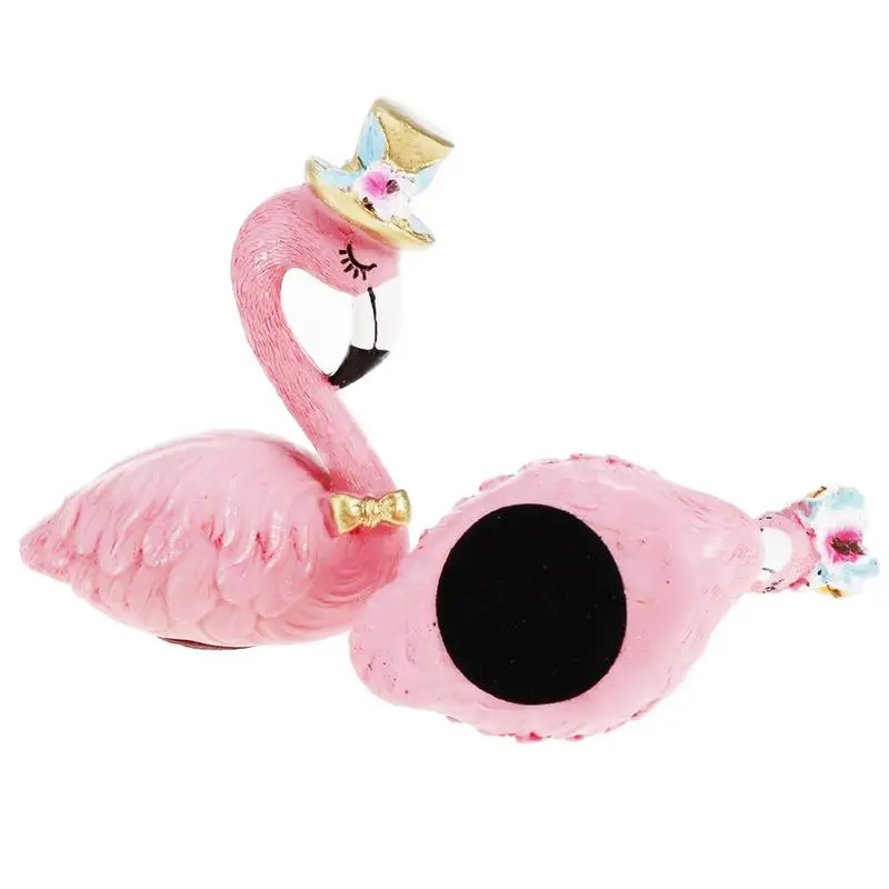 

Handmade Adorable Smokeless Flamingos Weeding Birthday Cake Resin Ornament Flamingo Baby Birthday Party Cake Topper