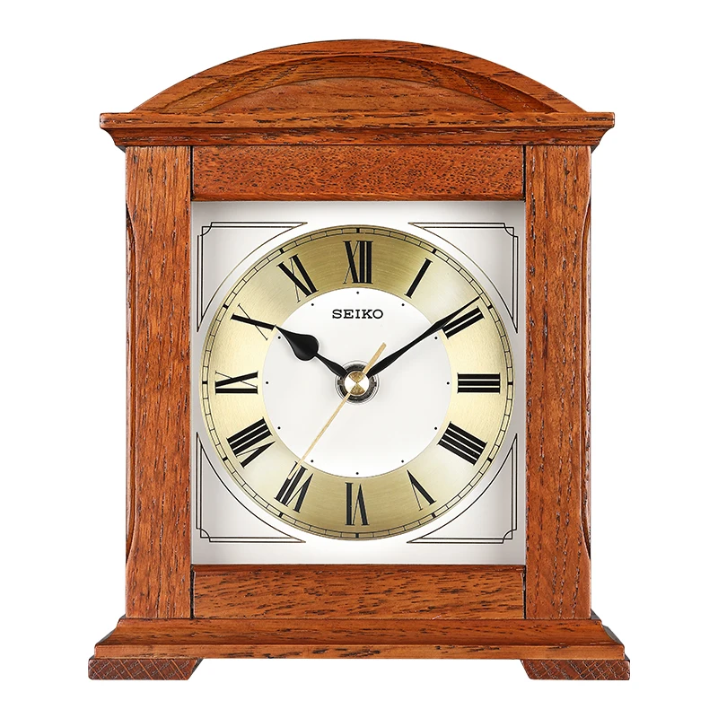 Seiko 8inch Solid Wooden Frame Non Ticking Desk Clock Silent Quartz Movement Europe Style Table Clock Desk Table Clocks Aliexpress