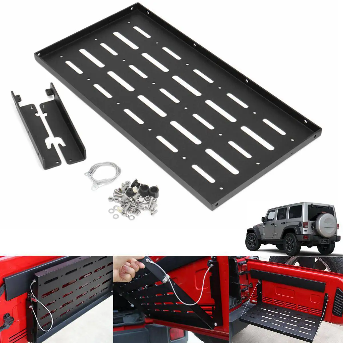 

Car Rear Cargo Trunk Luggage Holder Tailgate Table Rack Carrier for Jeep/Wrangler JK JKU 2007-2017