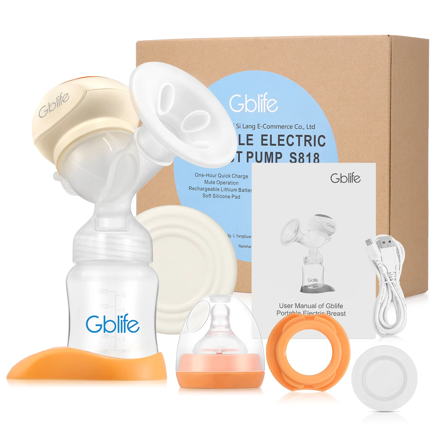 GBlife S818 Электрический молокоотсос персональный портативный перезаряжаемая бутылка