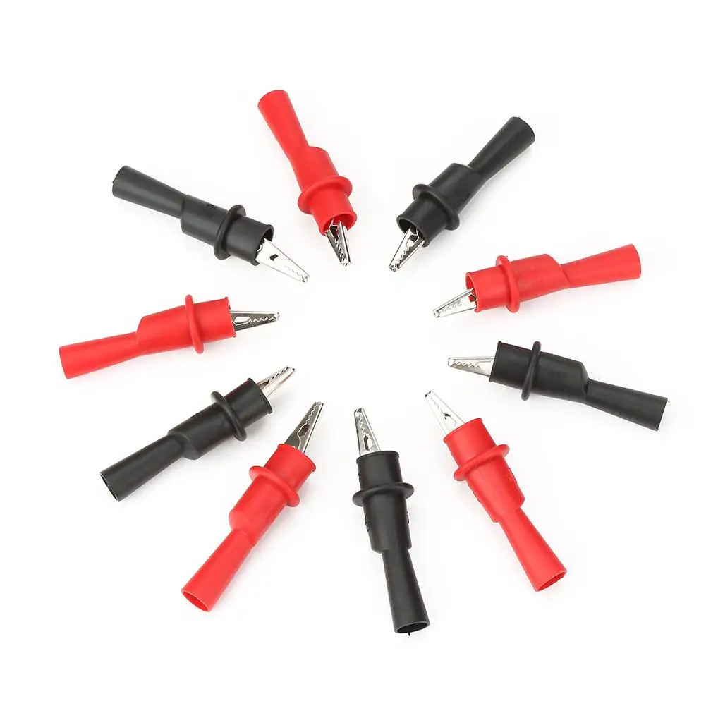 

P2008 10Pcs/Lot Insulation Metal Crocodile Clips Electric Test Accessories for Multimeter Welding and Assembly Crocodile Clip