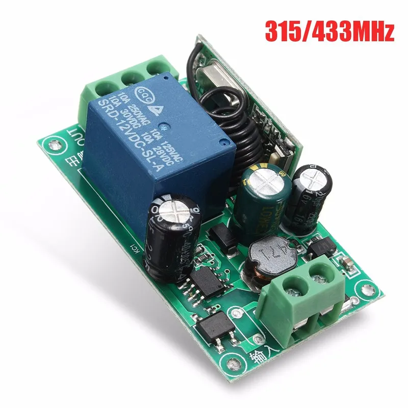 

220V 1 Channel Wireless Relay RF Remote Control Switch Heterodyne Receiver 315/433MHZ Popular