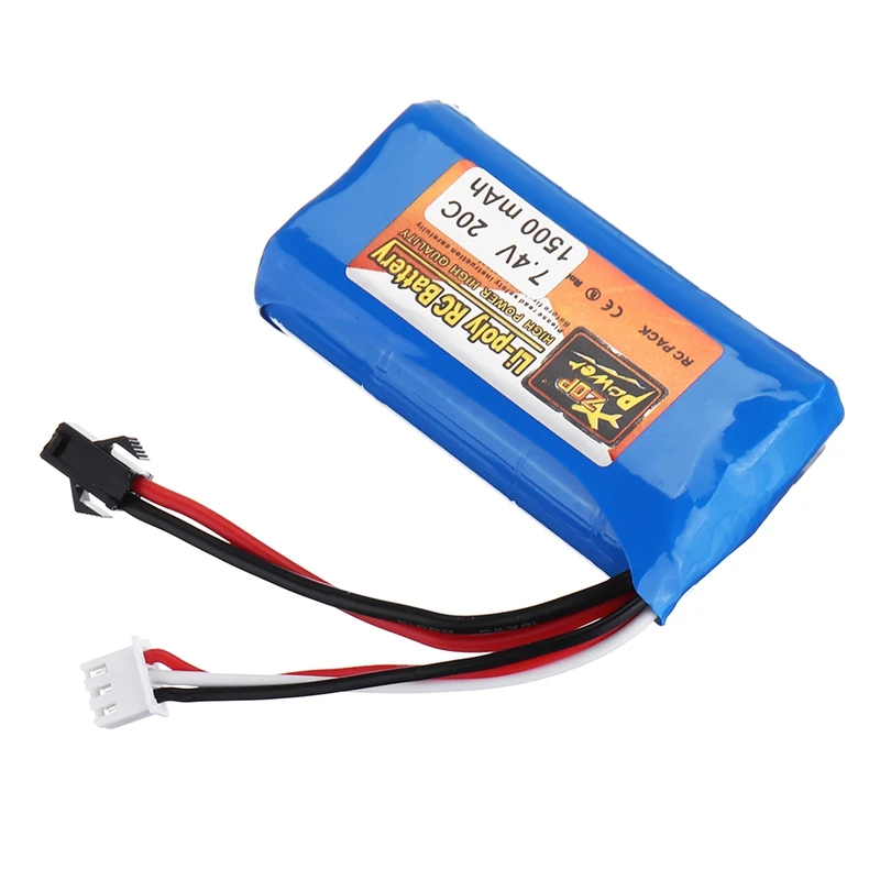 High Capacity ZOP POWER RC Lipo Battery 20C 2S 7.4V 1500mAh Battery for
