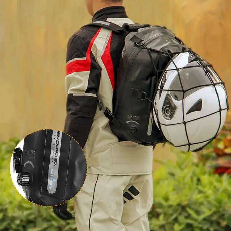 

Waterproof Outdoor Sports Backpack Motorcycle Travel Backpack With Helmet Holder Cycling Package 23L Large Capacity
