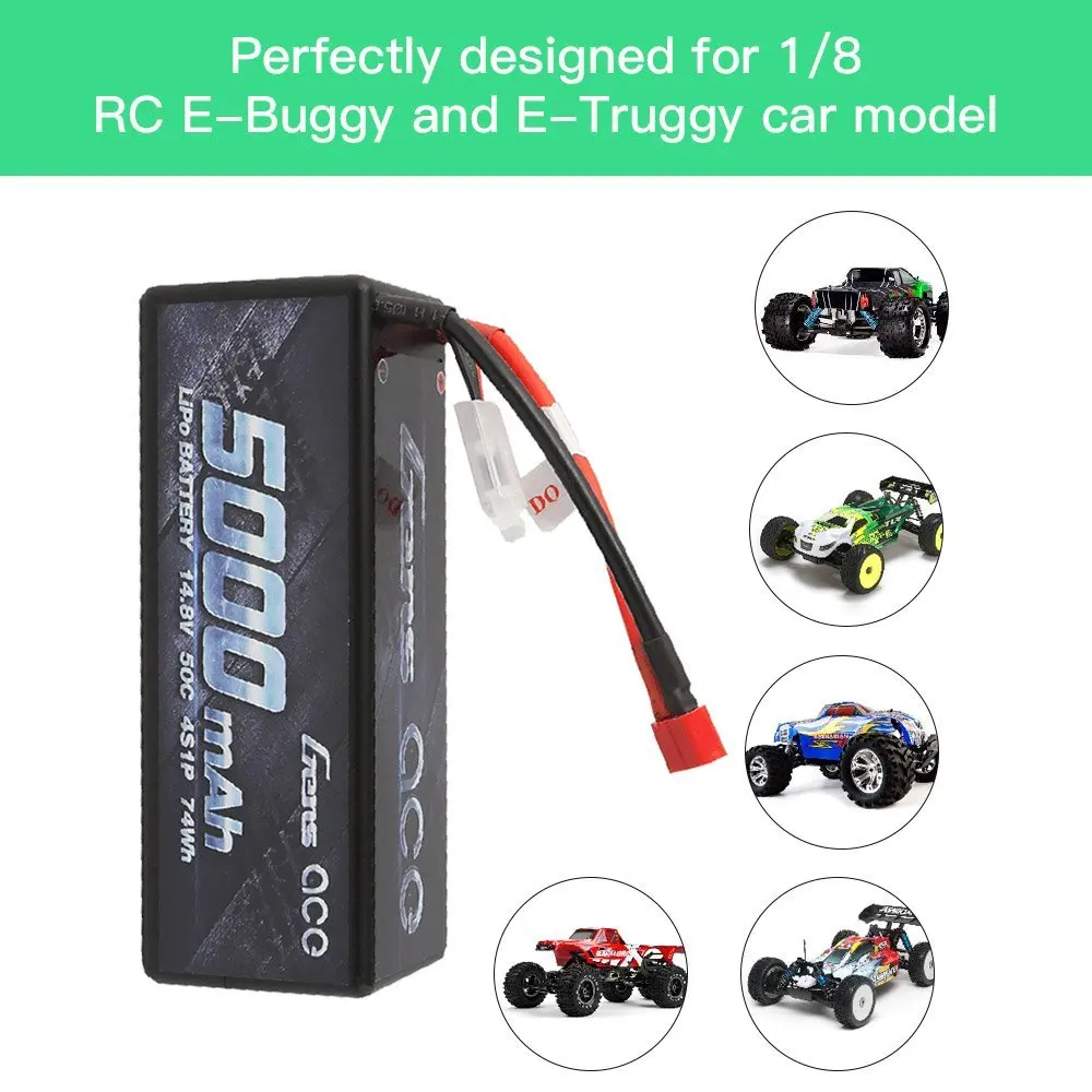 Литий полимерный аккумулятор Gens ace 5000 мАч 50C с Deans разъем питания для Traxxas 1/8 1/10