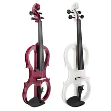 4/4 Электрический Скрипка полный размер деревянный музыкальный инструмент с канифолью наушники плечевой упор