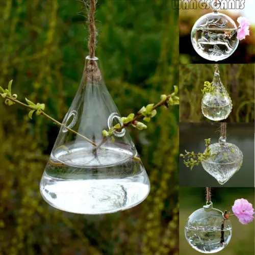 Table Glass Crystal Hanging Vase Wedding Decoration Candle sticker Potted Plant