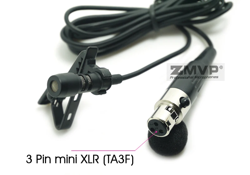 Профессиональный петличный конденсаторный кардиоидный микрофон 3Pin XLR TA3F с
