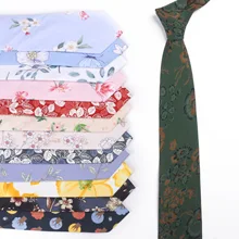 Печатный хлопковый галстук унисекс европейские и американские цветы сад ветер небольшой свежий галстук женский галстук мода личность
