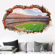 Съемный 3D футбольный стадион креативные наклейки на стену стены стикеры s DIY Наклейка дома спальня бар декор живопись
