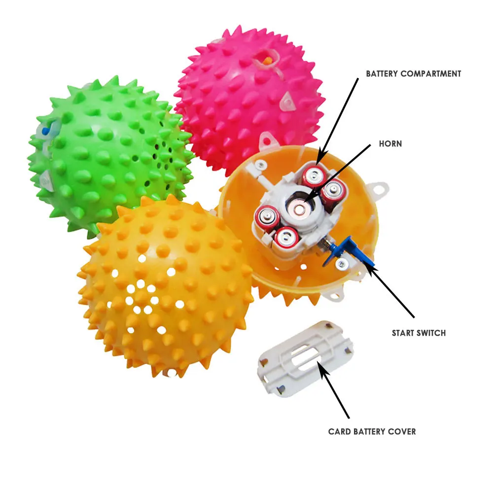 Мини креативный музыкальный мяч, танцевальный мяч в форме дуриана, обучающий Забавный развивающий погремушка, мигающий шар